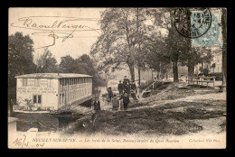 92 - NEUILLY-SUR-SEINE - BATEAUX-LAVOIRS DU QUAI BOURDON - Neuilly Sur Seine