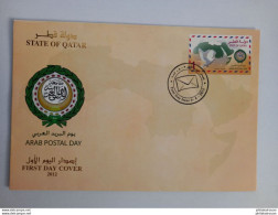 QATAR - 2012 - FDC OF ARAB POSTAL DAY STAMP ISSUE. - Qatar