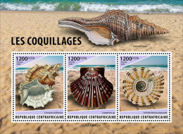 2024-04 - CENTRAL AFRICAN - SHELLS                  3V  MNH** - Conchas