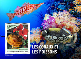 2024-04 - CENTRAL AFRICAN - CORALS & FISHES                  1V  MNH** - Vita Acquatica