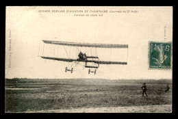 AVIATION - GRANDE SEMAINE DE CHAMPAGNE - FARMAN EN PLEIN VOL - ....-1914: Precursores