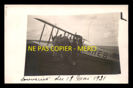 AVIATION - BIPLAN CAUDRON - 18 MAI 1931 - CARTE PHOTO ORIGINALE - 1919-1938: Fra Le Due Guerre