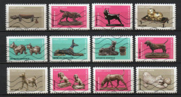 - FRANCE Adhésifs N° 1516/27 Oblitérés - Série Complète OEUVRES D'ART / CHIENS 2018 (12 Timbres) - - Usati