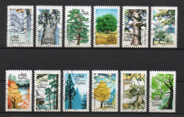 - FRANCE Adhésifs N° 1605/16 Oblitérés - Série Complète LES ARBRES 2018 (12 Timbres) - - Usados