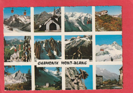 CPM.   MULTIVUES  "  CHAMONIX MONT-BLANC  "  .  CARTE NON ECRITE - Chamonix-Mont-Blanc