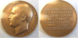 Médaille En Bronze Et Boite Francois Michel-Dalès 1956 Mines De Silésie, Résistant, Par Turin - Sonstige & Ohne Zuordnung