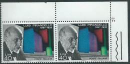 Italia 1967; Centenario Nascita Di Luigi Pirandello. Coppia D' Angolo. - 1961-70:  Nuevos