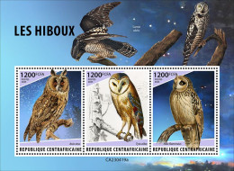 2024-04 - CENTRAL AFRICAN - OWLS                  3V  MNH** - Hiboux & Chouettes