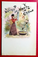 SOUVENIR DE MONTE-CARLO - Albert Tu En à Plus Que Tu Pourras ... Illustrée Par  DECAVE 1899 - Autres & Non Classés