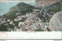 At71 Cartolina  Capri Panorama E Castello Inizio 900  Provincia Di Napoli - Napoli (Neapel)