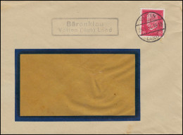 Landpost Bärenklau Velten (Mark) Land 26.9.31 Auf Fensterbrief - Storia Postale