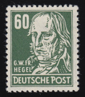 338za XI Georg Hegel 60 Pf Wz.2 XI ** Geprüft - Ungebraucht