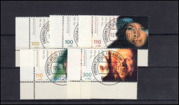 2143-2147 Filmschauspieler 2000: ER-Satz U.l. Mit Voll-O VS Frankfurt/Main ET-O  - Used Stamps