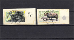 2204-2205 Bedrohte Tiere - Selbstklebend: Satz Mit Vollstempel Viersen 18.7.01 - Used Stamps