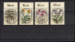 1188-1191 Wofa Alpenblumen: OR-Satz Mit Voll-O Der VS Frankfurt/Main 1983 - Oblitérés