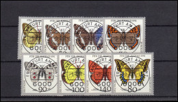 1512-1519 Gefährdete Schmetterlinge: Satz Mit Voll-O Der VS Frankfurt/Main ET-O - Gebruikt