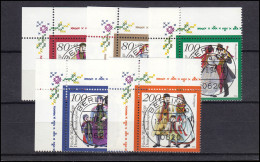 1757-1761 Deutsche Trachten 1994: ER-Satz O.l. Voll-O Der VS Berlin Mit ET-O  - Used Stamps