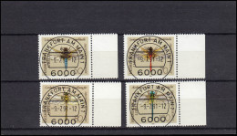 1545ff Libellen 50, 70, 80 Und 100 Pf: Rand-Satz Voll-O VS Frankfurt/Main ET-O - Used Stamps