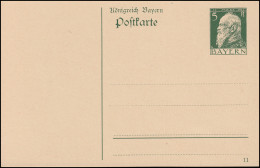 Bayern Postkarte P 87I/01 Luitpold 5 Pf Grün DV 11 Geschnitten, **  - Postal  Stationery