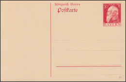 Bayern Postkarte P 88I/01 Luitpold 10 Pf Rot DV 11 Geschnitten, ** - Ganzsachen