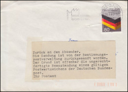 Postkrieg B.4.w 1265 Pk IV: Rücksendung Und Benachrichtigung Brief 20.1.1986 - Autres & Non Classés