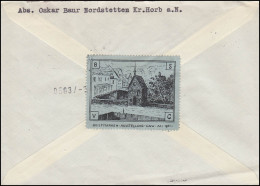 Briefmarkenausstellung Calw 1961, Werbevignette Auf Lp-Brief HORB/NECKAR 9.1.60 - Esposizioni Filateliche