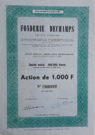 Fonderie Dechamps - Mont-sur-Marchienne- 1964 - Action De 1000 Fr - Industry