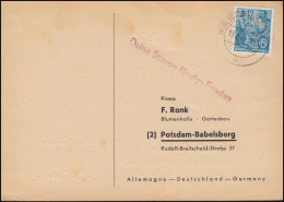 Propaganda-Stempel Deine Stimme Für Den Frieden, AK BERLIN-JOHANNESTHAL 13.9.54 - Sonstige & Ohne Zuordnung