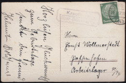 Landpost-Stempel Krauthausen über SÖMMEREDA LAND 21.1.1937 Auf Geburtstags-AK - Cartas & Documentos