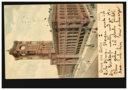 AK Gruss Aus Berlin: Rathaus, BERLIN W. 64f 18.2.1902 Nach PARIS 19.2.02  - Otros & Sin Clasificación