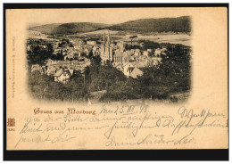 AK Gruss Aus Marburg - Panorama, MARBURG (BZ. CASSSEL) B 25.8.1898  - Altri & Non Classificati