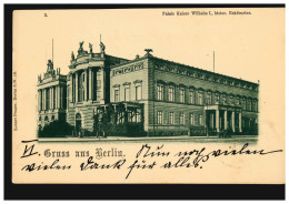 AK Gruss Aus Berlin: Palais Kaiser Wilhelm I: - Historisches Eckfenster, 1.11.97 - Other & Unclassified