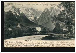 AK Gruss Aus Garmisch Partie Mit Den Alpen, 28.7.1913 Nach EISENSTEIN 29.7.13 - Other & Unclassified