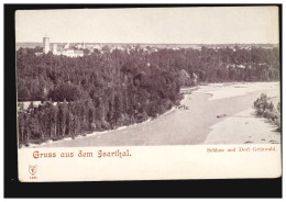 AK Gruss Aus Dem Isarthal: Schloss Und Dorf Grünwald, Verlag F.W.J., Ungebraucht - Other & Unclassified