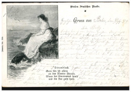 AK Perlen Deutscher Poesie - Gruss Aus ... Strandlust, BERLIN 22.1.1899 - Andere & Zonder Classificatie