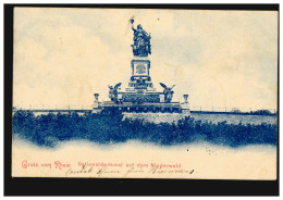 AK Gruss Vom Rhein: Nationaldenkmal Auf Dem Niederwald, BINGERBRÜCK 24.10.1899 - Other & Unclassified