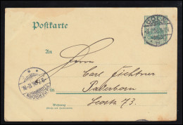 Postkarte P 64A CÖLN 3.7.1906 Nach PADERBORN Handgezeichnetes Bild Prost! - Autres & Non Classés