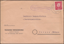 Landpost-Stempel Salmanskirchen über MÜHLDORF (INN) 10.5.1961 Nach Kempen - Autres & Non Classés