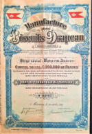 Manufacture Des Biscuits Drapeau - Part De Fondateur -1923 - Merxem Anvers - Other & Unclassified