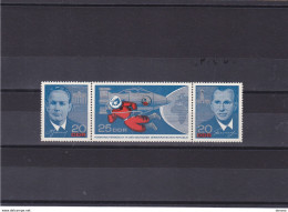 RDA 1965  ESPACE, Cosmonautes, Léonov, Beliajev Yvert  838-840 (840A), Michel 1138-1140 NEUF** MNH Cote 5 Euros - Ungebraucht