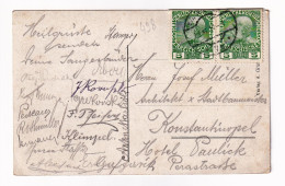 Post Karte Wien 1910 Österreich Austria Peter Rosegger Marke Konstantinopel Türkei Hotel Paulick Turkey - Covers & Documents