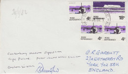 Ross Dependency Canterbury Museum Exp Cape Adare Cover + Copy Letter Ca Scott Base 26 JA 1982 (RT206) - Antarctic Expeditions