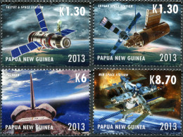 PAPUA NEW GUINEA - 2013 - SET OF 4 STAMPS MNH ** - International Space Station - Papua New Guinea