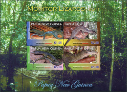 PAPUA NEW GUINEA - 2011 - MINIATURE SHEET MNH ** - Monitor Lizards - Papua New Guinea