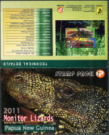 PAPUA NEW GUINEA - 2011 -  STAMPPACK MNH ** - Monitor Lizards 2011 - Papua New Guinea