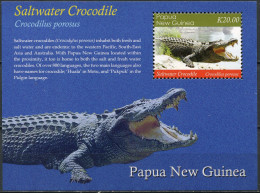 PAPUA NEW GUINEA - 2020 - SOUVENIR SHEET MNH ** - Saltwater Crocodile - Papua New Guinea