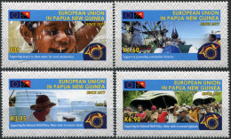 PAPUA NEW GUINEA - 2018 - SET OF 4 STAMPS MNH ** - Partnership With Europe - Papouasie-Nouvelle-Guinée