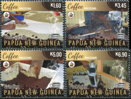 PAPUA NEW GUINEA - 2018 - SET OF 4 STAMPS MNH ** - Coffee Industry (flavored) - Papouasie-Nouvelle-Guinée