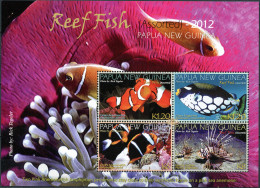 PAPUA NEW GUINEA - 2012 - MINIATURE SHEET MNH ** - Reef Fish - Papúa Nueva Guinea