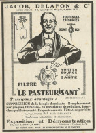 LE PASTEURISANT Contro Tutte Le Epidemie - Pubblicità 1922 - Advertising - Advertising